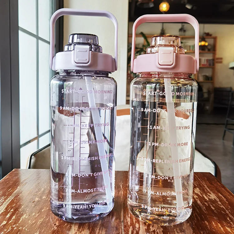 Fitness 2L Water Bottle with Straw – Portable and Perfect for an Active Lifestyle