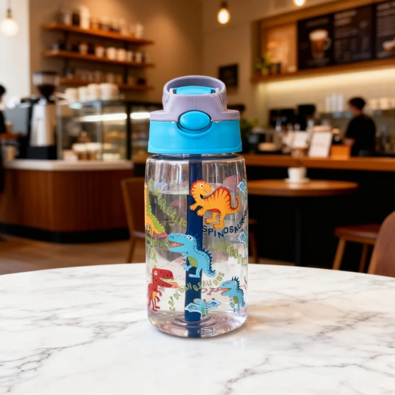 💧 Kids 480ml Water Bottle with Straw & Carry Handle – Portable & Easy to Use