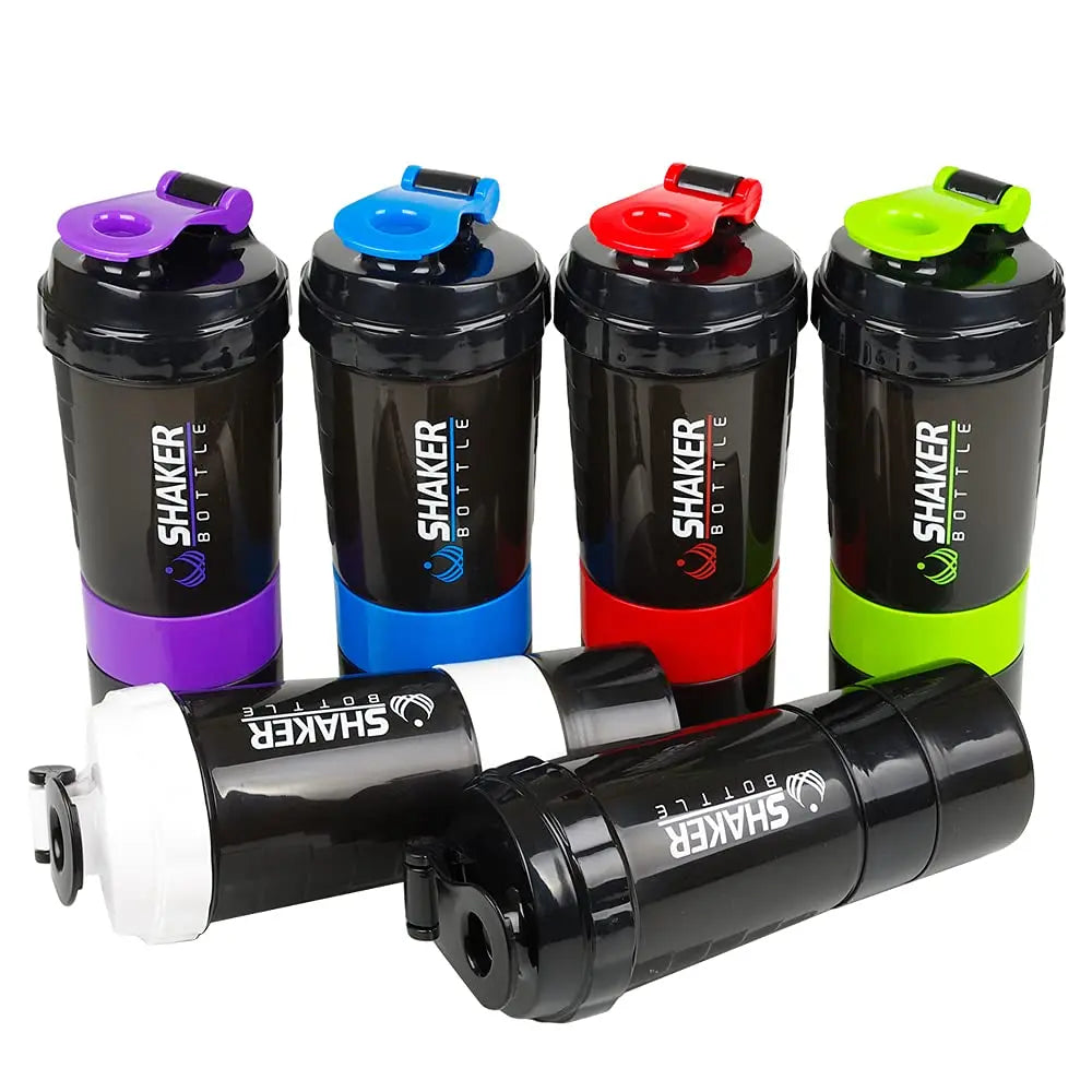 🥤 Premium 3-Compartment Shaker Bottle – Training & Hydration
