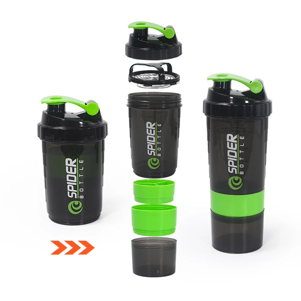🥤 Premium 3-Compartment Shaker Bottle – Training & Hydration