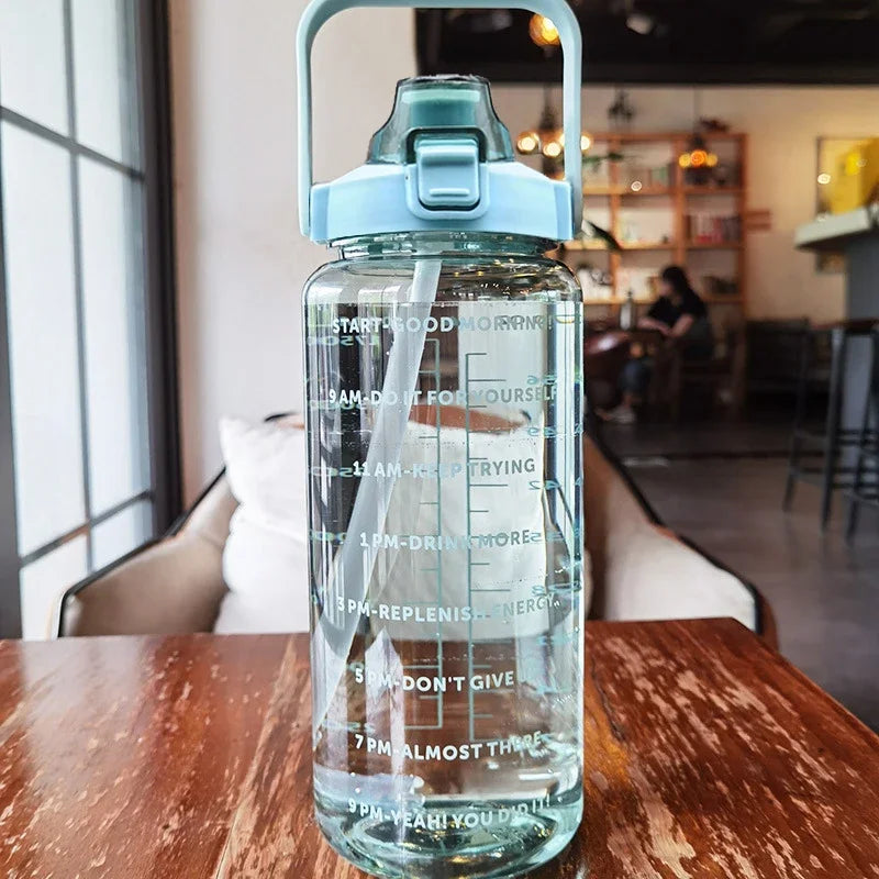 Fitness 2L Water Bottle with Straw – Portable and Perfect for an Active Lifestyle