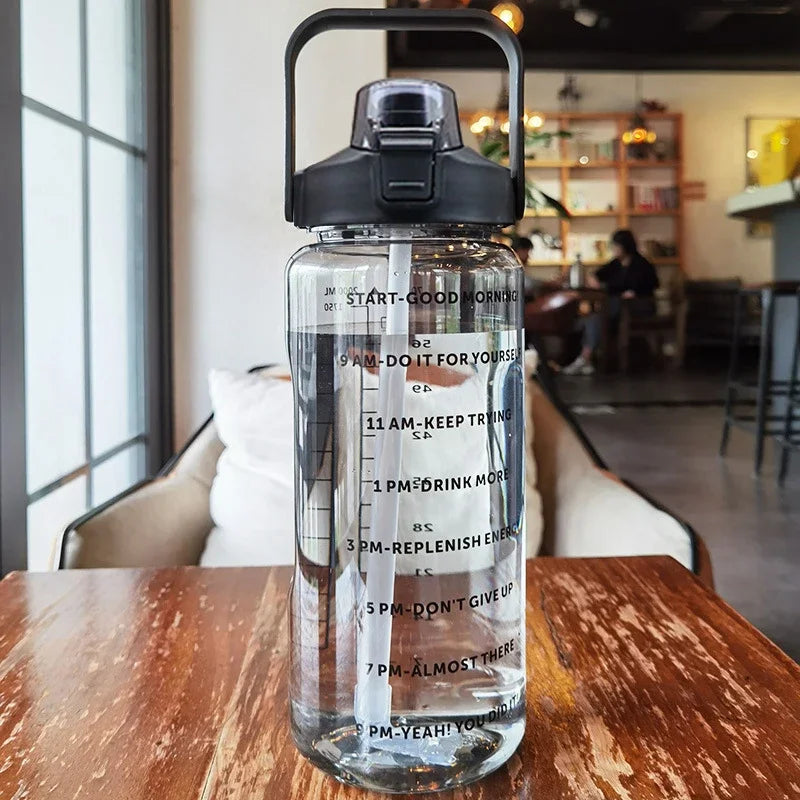 Fitness 2L Water Bottle with Straw – Portable and Perfect for an Active Lifestyle