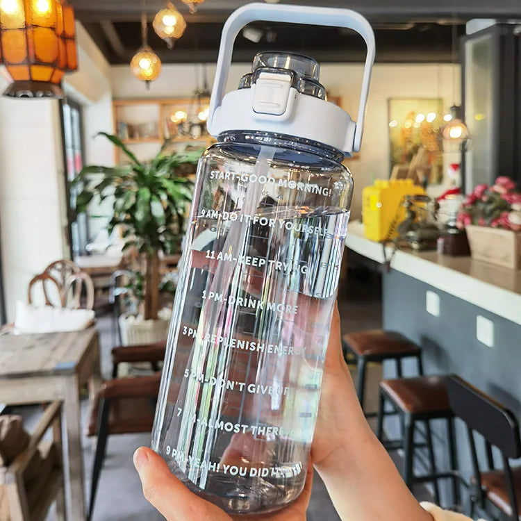 Fitness 2L Water Bottle with Straw – Portable and Perfect for an Active Lifestyle