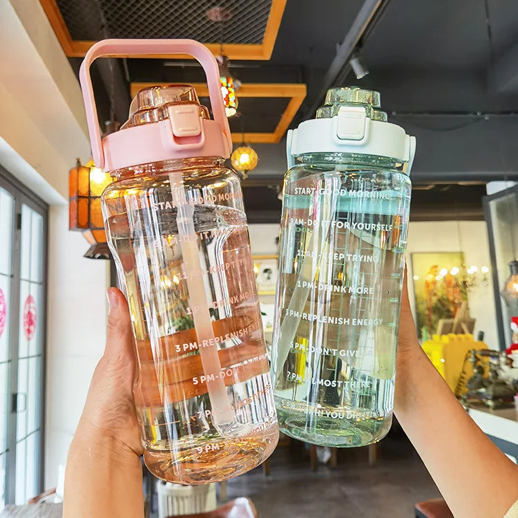 Fitness 2L Water Bottle with Straw – Portable and Perfect for an Active Lifestyle