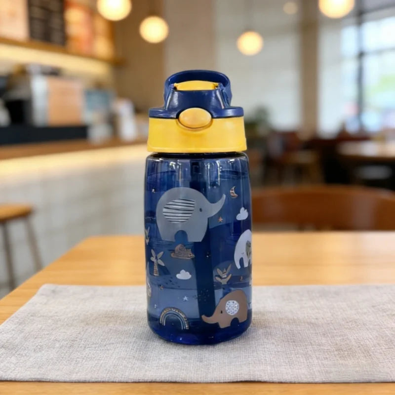 💧 Kids 480ml Water Bottle with Straw & Carry Handle – Portable & Easy to Use