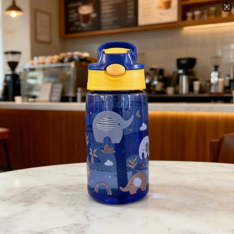 💧 Kids 480ml Water Bottle with Straw & Carry Handle – Portable & Easy to Use