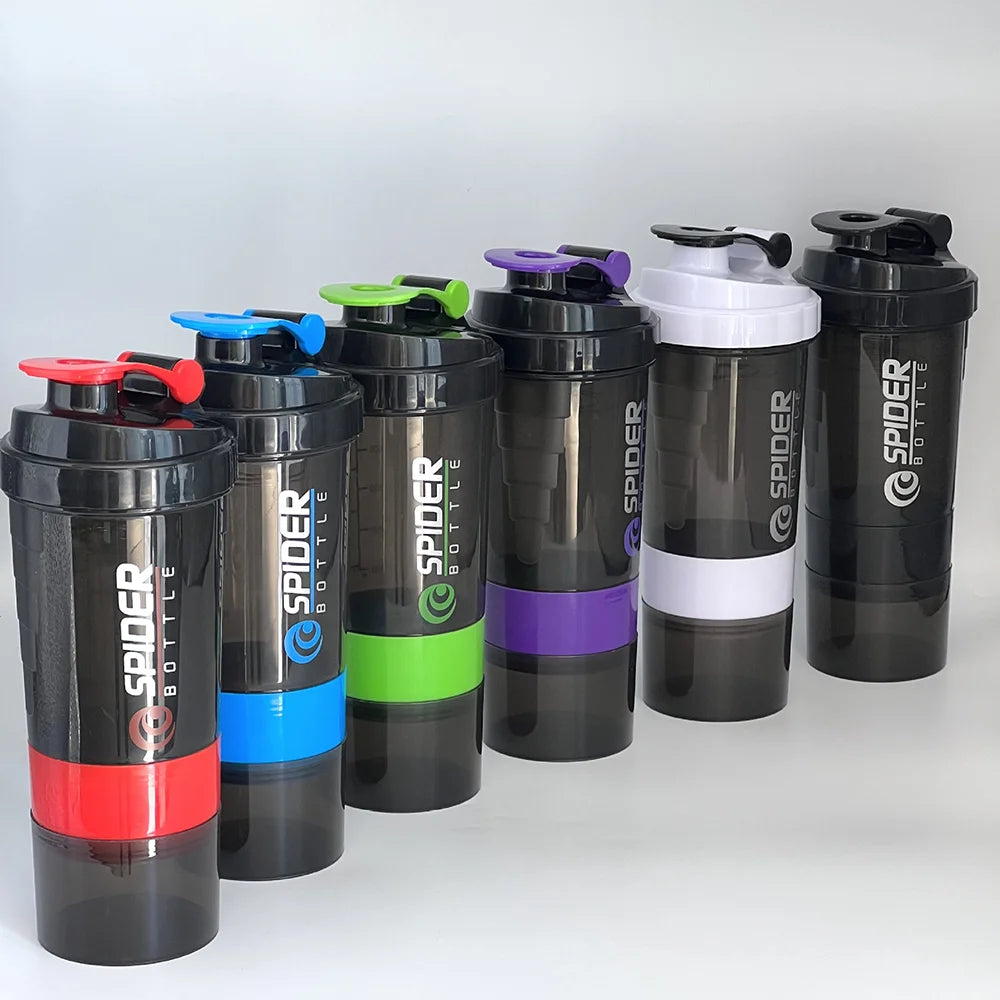 🥤 Premium 3-Compartment Shaker Bottle – Training & Hydration