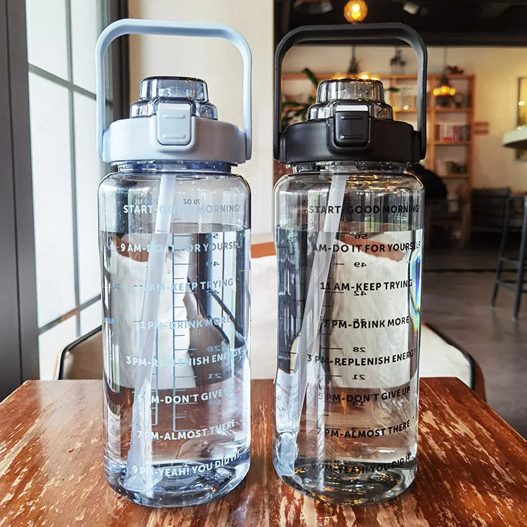 Fitness 2L Water Bottle with Straw – Portable and Perfect for an Active Lifestyle