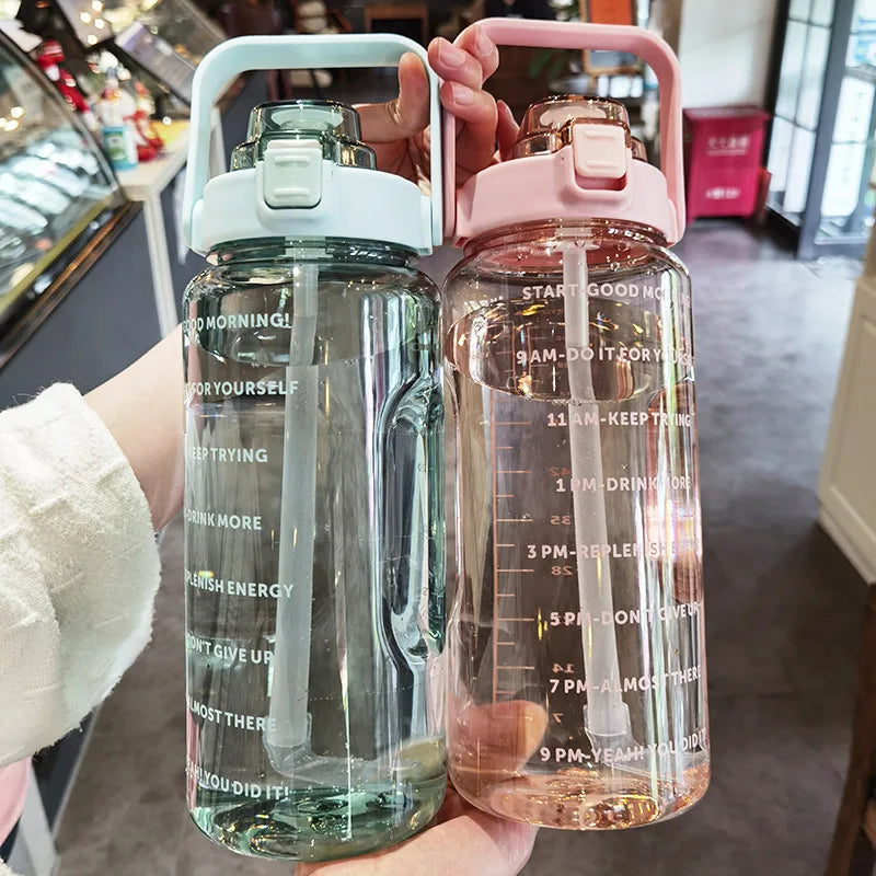 Fitness 2L Water Bottle with Straw – Portable and Perfect for an Active Lifestyle