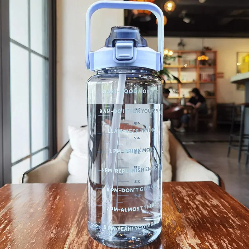 Fitness 2L Water Bottle with Straw – Portable and Perfect for an Active Lifestyle