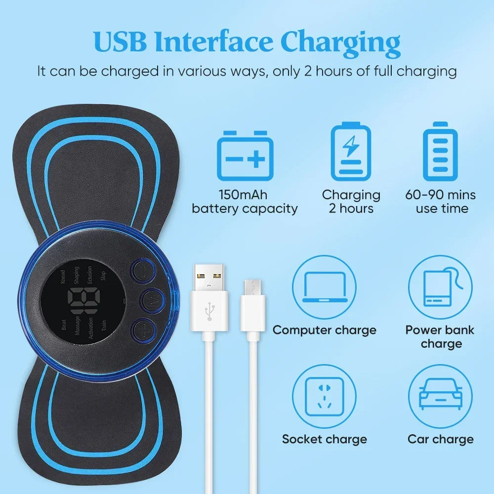 ⚡ EMS Electric Neck Massager – Muscle Stimulation & Full Body Relief